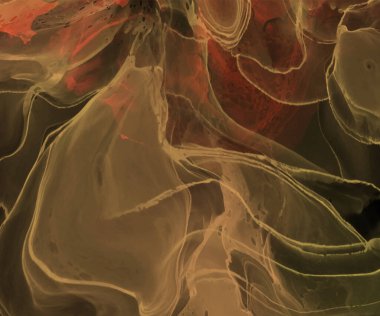 Renkli fırça elementleri olan zarif bir afiş tasarımı. Soyut dekorasyon. Vektör illüstrasyonu.