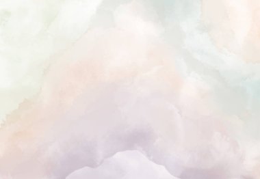 Yumuşak tonlu suluboya lekeleriyle tasarlanmış soyut yatay arkaplan, Vektör illüstrasyonu