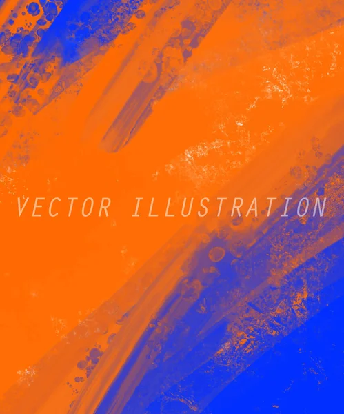 Abstracto Azul Naranja Pintura Rosa Fondo Elemento Banner Diseño Ilustración — Vector de stock