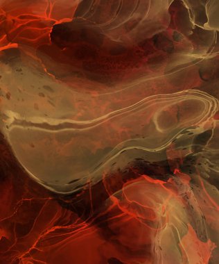 Renkli fırça elementleri olan zarif bir afiş tasarımı. Soyut dekorasyon. Vektör illüstrasyonu.