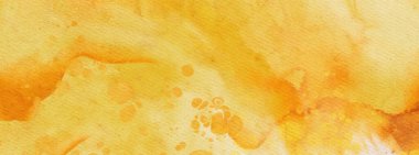 Soyut altın sarısı suluboya arka plan. Pankart unsuru tasarla. Vektör illüstrasyonu