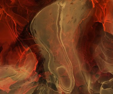 Renkli fırça elementleri olan zarif bir afiş tasarımı. Soyut dekorasyon. Vektör illüstrasyonu.