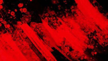 Siyah kırmızı fırça darbesi. JDesign elemanı. Grunge lekelerinin vektör çizimi. Vektör fırçaları resimleme.