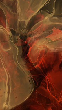 Renkli fırça elementleri olan zarif bir afiş tasarımı. Soyut dekorasyon. Vektör illüstrasyonu.