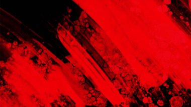 Siyah kırmızı fırça darbesi. JDesign elemanı. Grunge lekelerinin vektör çizimi. Vektör fırçaları resimleme.