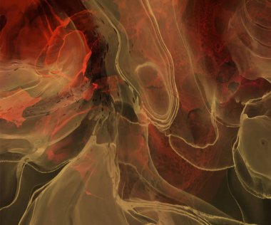 Renkli fırça elementleri olan zarif bir afiş tasarımı. Soyut dekorasyon. Vektör illüstrasyonu.