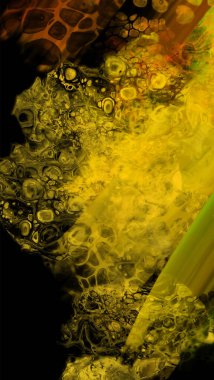 Siyah üzerine modern renkli akış arka planı. Renk pankartıyla dalga sıvısı. Tasarım projen için sanat tasarımı. Vektör illüstrasyonu.