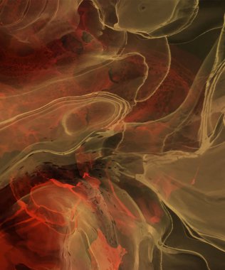 Renkli fırça elementleri olan zarif bir afiş tasarımı. Soyut dekorasyon. Vektör illüstrasyonu.