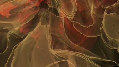 Renkli fırça elementleri olan zarif bir afiş tasarımı. Soyut dekorasyon. Vektör illüstrasyonu.