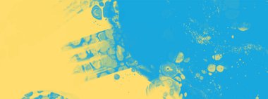 Soyut Mavi Sarı Boya Ukrayna tarzı arka plan. Ukrayna renk tasarım afişi ögesi. Vektör illüstrasyonu