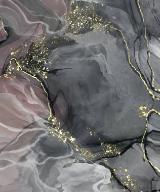 Vektör siyah pembe pankart. El çizimi soyut fırça darbesi. Dalga ögesi.