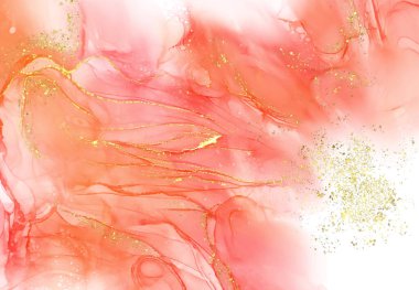 Vektör mercan pankartı. El çizimi soyut fırça darbesi. Dalga ögesi.