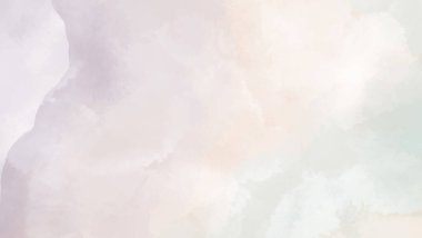 Yumuşak tonlu suluboya lekeleriyle tasarlanmış soyut yatay arkaplan, Vektör illüstrasyonu