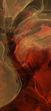 Renkli fırça elementleri olan zarif bir afiş tasarımı. Soyut dekorasyon. Vektör illüstrasyonu.