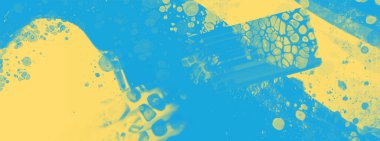 Soyut Mavi Sarı Boya Ukrayna tarzı arka plan. Ukrayna renk tasarım afişi ögesi. Vektör illüstrasyonu