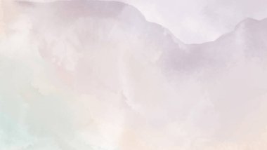 Yumuşak tonlu suluboya lekeleriyle tasarlanmış soyut yatay arkaplan, Vektör illüstrasyonu