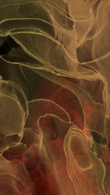 Renkli fırça elementleri olan zarif bir afiş tasarımı. Soyut dekorasyon. Vektör illüstrasyonu.