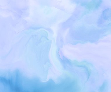 Mavi boya fırçası elementli zarif afiş tasarımı. Soyut dekorasyon. Vektör illüstrasyonu.