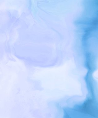 Mavi boya fırçası elementli zarif afiş tasarımı. Soyut dekorasyon. Vektör illüstrasyonu.