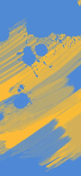 Abstracto Azul Amarillo Pintura Ucrania Estilo Fondo Elemento Banner Diseño — Vector de stock