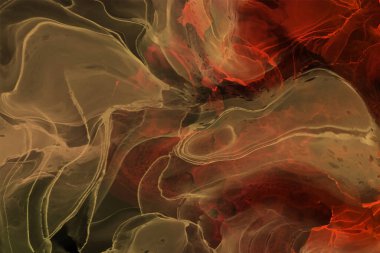 Renkli fırça elementleri olan zarif bir afiş tasarımı. Soyut dekorasyon. Vektör illüstrasyonu.