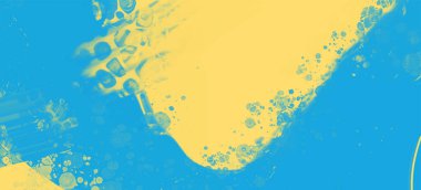 Soyut Mavi Sarı Boya Ukrayna tarzı arka plan. Ukrayna renk tasarım afişi ögesi. Vektör illüstrasyonu