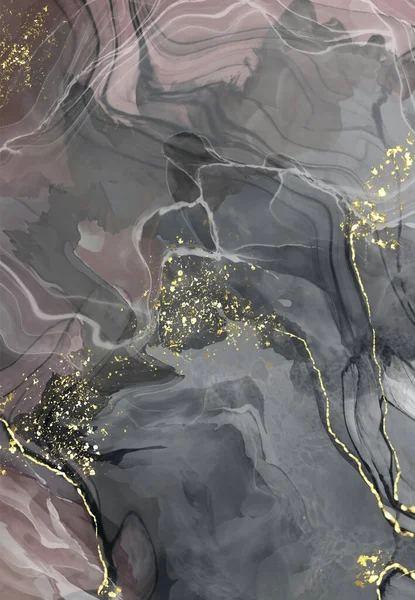 Vektör siyah pembe pankart. El çizimi soyut fırça darbesi. Dalga ögesi.