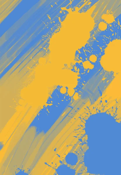 Абстрактная Сине Желтая Краска Украинском Стиле Элемент Баннера Украинского Цвета — стоковый вектор