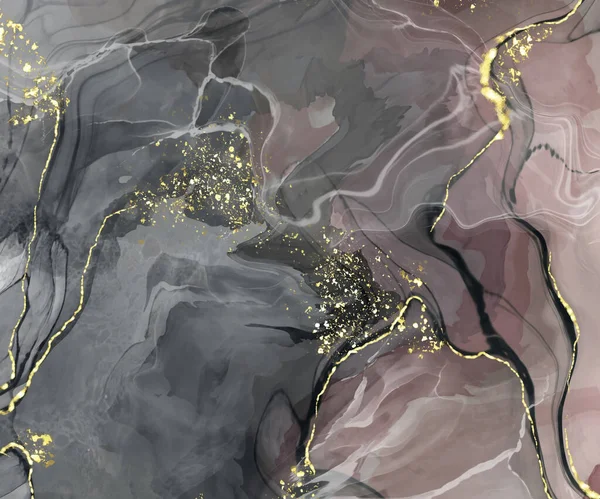 Vektör siyah pembe pankart. El çizimi soyut fırça darbesi. Dalga ögesi.