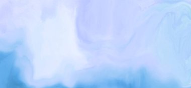 Mavi boya fırçası elementli zarif afiş tasarımı. Soyut dekorasyon. Vektör illüstrasyonu.