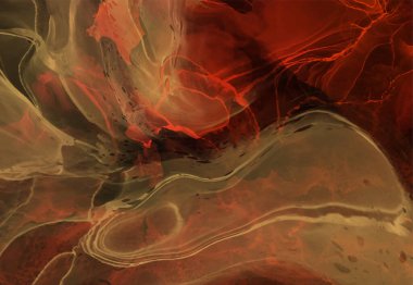 Renkli fırça elementleri olan zarif bir afiş tasarımı. Soyut dekorasyon. Vektör illüstrasyonu.