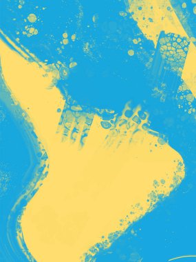 Soyut Mavi Sarı Boya Ukrayna tarzı arka plan. Ukrayna renk tasarım afişi ögesi. Vektör illüstrasyonu