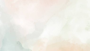 Yumuşak tonlu suluboya lekeleriyle tasarlanmış soyut yatay arkaplan, Vektör illüstrasyonu