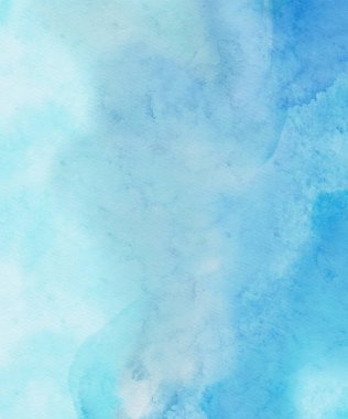 Soyut mavi suluboya arka plan. Pankart unsuru tasarla. Vektör illüstrasyonu