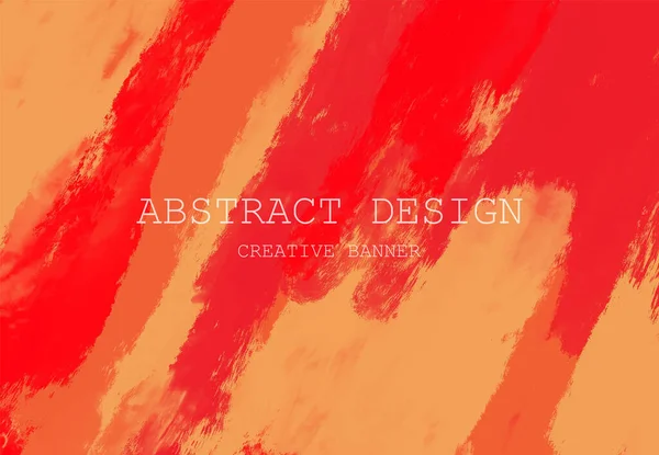 Abstracto Rojo Naranja Rosa Pintura Fondo Elemento Banner Diseño Ilustración — Vector de stock