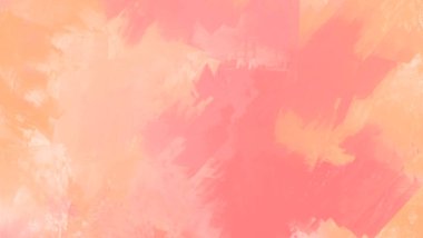 Soyut Pembe Mercan Turuncu Boya Arkaplanı. Pankart unsuru tasarla. Vektör illüstrasyonu