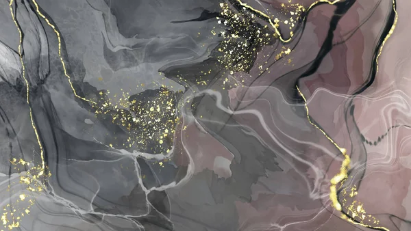 Vektör siyah pembe pankart. El çizimi soyut fırça darbesi. Dalga ögesi.