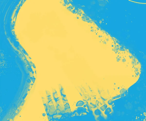 Abstracto Azul Amarillo Pintura Ucrania Estilo Fondo Elemento Banner Diseño — Vector de stock