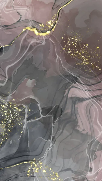 Vektör siyah pembe pankart. El çizimi soyut fırça darbesi. Dalga ögesi.