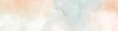 Yumuşak tonlu suluboya lekeleriyle tasarlanmış soyut yatay arkaplan, Vektör illüstrasyonu