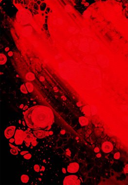 Siyah kırmızı fırça darbesi. JDesign elemanı. Grunge lekelerinin vektör çizimi. Vektör fırçaları resimleme.