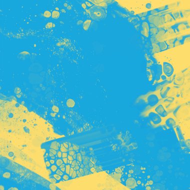 Soyut Mavi Sarı Boya Ukrayna tarzı arka plan. Ukrayna renk tasarım afişi ögesi. Vektör illüstrasyonu