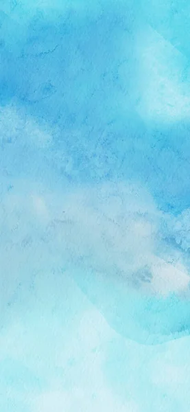 Latar Belakang Cat Air Biru Abstrak Desain Elemen Banner Ilustrasi - Stok Vektor