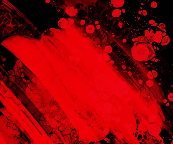 Fond Trait Pinceau Encre Rouge Noire Élément Jdesign Illustration Vectorielle — Image vectorielle