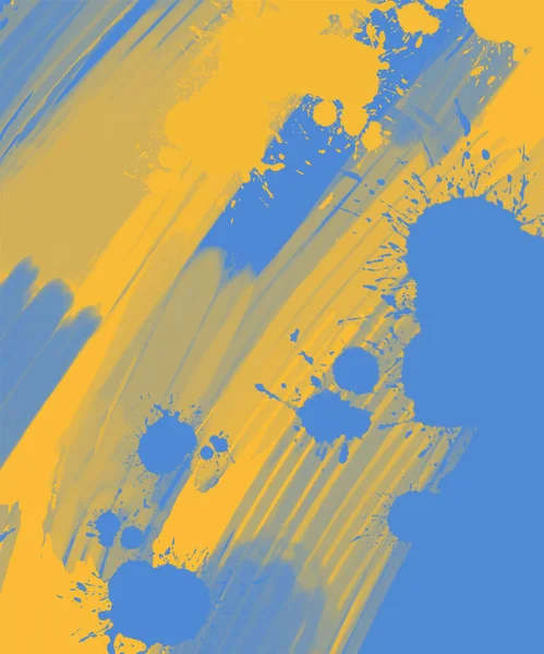 Abstrato Azul Amarelo Pintura Estilo Ucrânia Fundo Cor Ucraniana Design —  Vetores de Stock