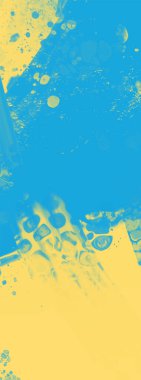 Soyut Mavi Sarı Boya Ukrayna tarzı arka plan. Ukrayna renk tasarım afişi ögesi. Vektör illüstrasyonu