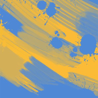 Soyut Mavi Sarı Boya Ukrayna tarzı arka plan. Ukrayna renk tasarım afişi ögesi. Vektör illüstrasyonu