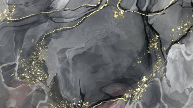 Vektör siyah pembe pankart. El çizimi soyut fırça darbesi. Dalga ögesi.