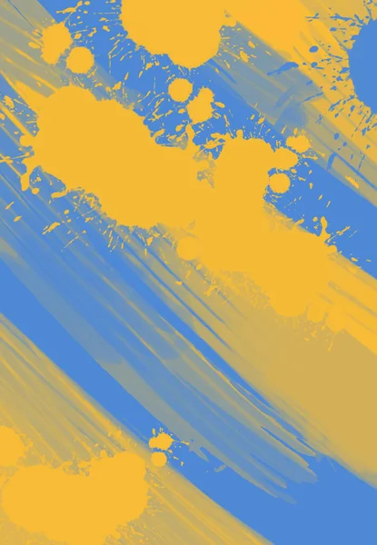 Abstrato Azul Amarelo Pintura Estilo Ucrânia Fundo Cor Ucraniana Design — Vetor de Stock