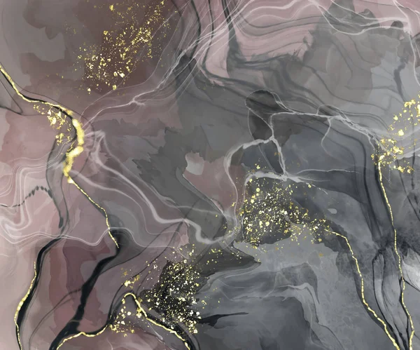 Vektör siyah pembe pankart. El çizimi soyut fırça darbesi. Dalga ögesi.